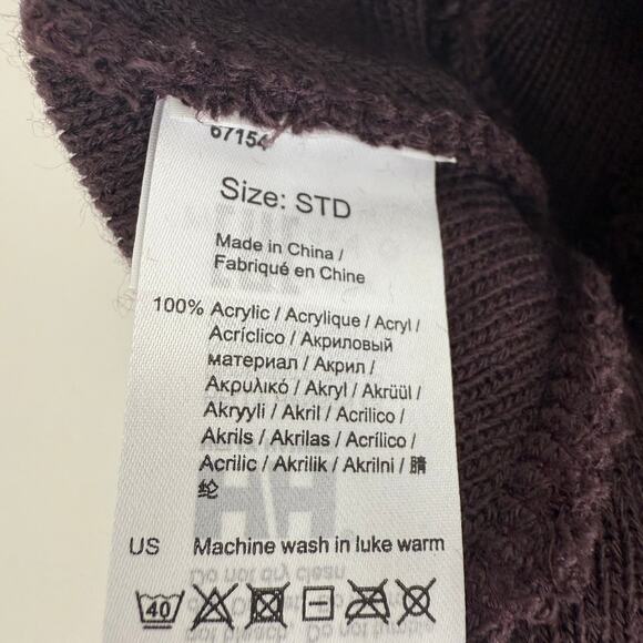 Helly Hansen Urban Cuff Classic Logo Rib Knit Black Grape Winter Ski Beanie Std - Picture 6 of 6